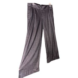 CLUB MONACO Wide Leg Pleated Wool Blend Tweed Trouser Pants